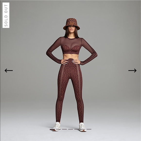 Ivy Park X Adidas Monogram Crop Top - Picture 1 of 2